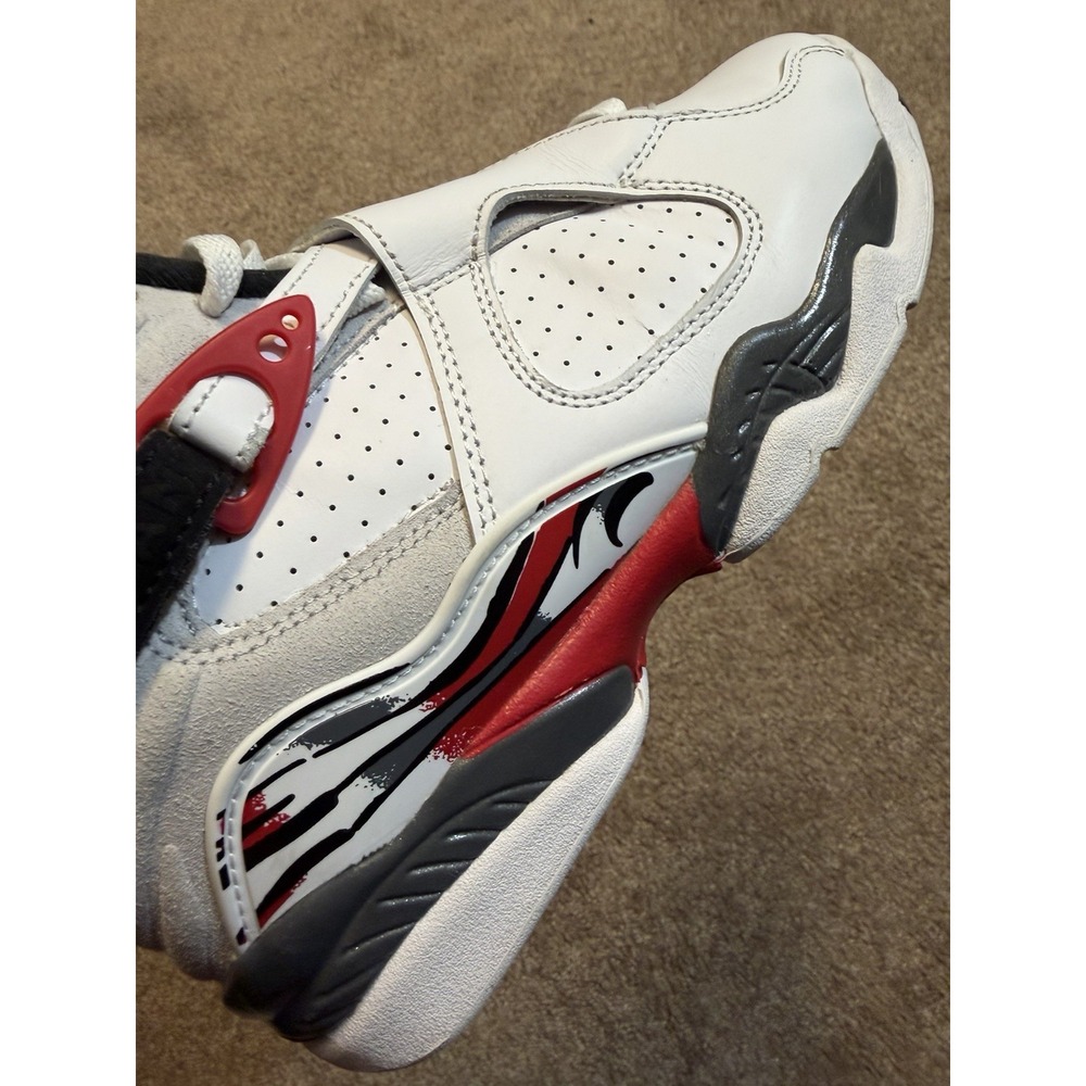 Jordan Air Jordan 8 Retro (GS) White/Black/True Red 4.5Y 305368-100 - Picture 7 of 11